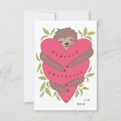 Sloth Hugs Classroom Valentijnsdag Kaart (Voorkant)