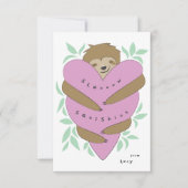 Sloth Hugs Classroom Valentijnsdag Kaart (Voorkant)
