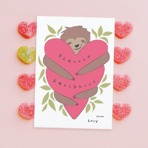 Sloth Hugs Classroom Valentijnsdag Kaart