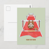 Sloth Hurdles race atletiek Briefkaart (Voorkant / Achterkant)