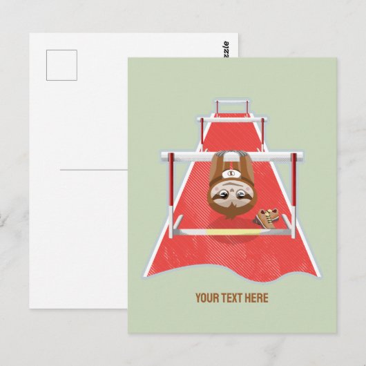 Sloth Hurdles race atletiek Briefkaart (Voorkant / Achterkant)