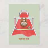 Sloth Hurdles race atletiek Briefkaart (Voorkant)