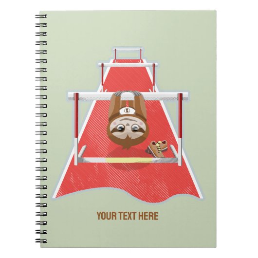 Sloth Hurdles race atletiek Notitieboek (Voorkant)