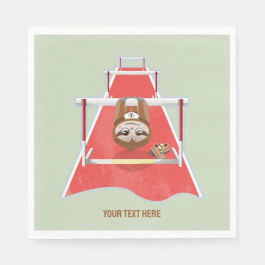 Sloth Hurdles race atletiek Servet (Voorkant)