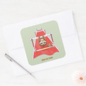 Sloth Hurdles race atletiek Vierkante Sticker (Envelop)