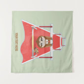 Sloth Hurdles race atletiek Wandkleed (Voorkant (horizontaal))