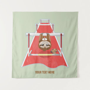 Sloth Hurdles race atletiek Wandkleed