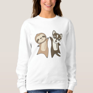 Sloth Husky Dog Animal Friends Children Trui