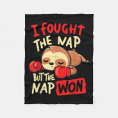 Sloth I Fought The Nap But The Nap Won  Fleece Deken (Voorkant)