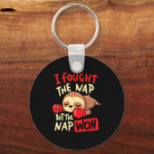 Sloth I Fought The Nap But The Nap Won Sleutelhanger (Voorkant)