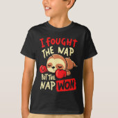 Sloth I Fought The Nap But The Nap Won  T-shirt (Voorkant)