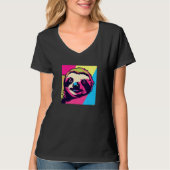 Sloth in Pop Style T-shirt (Voorkant)