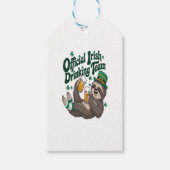 Sloth Irish Drink St Patrick's Day Cadeaulabel (Voorkant)
