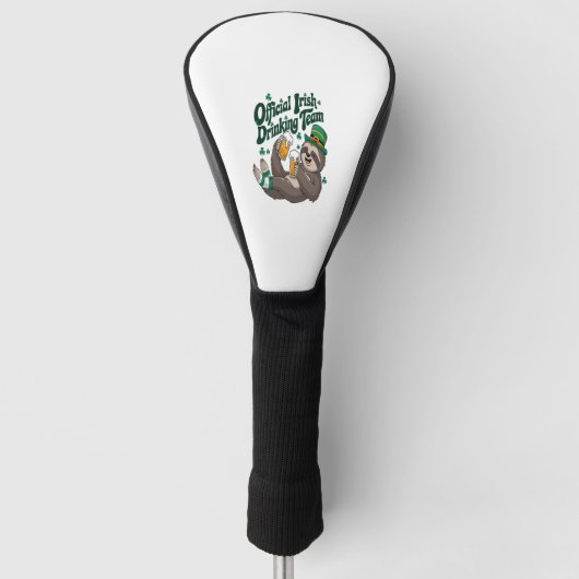 Sloth Irish Drink St Patrick's Day Golfheadcover (Voorkant)