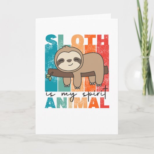 Sloth is mijn gedistilleerde diertje -  zoete kled kaart (Voorkant)