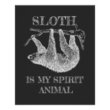 Sloth is mijn geest dier grappig citaat