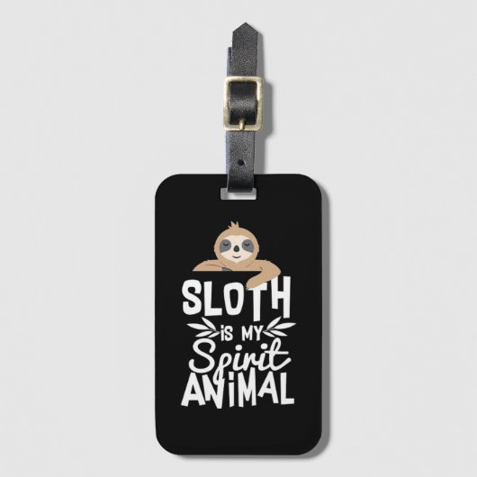 Sloth is mijn Spirituele diertje Bagagelabel (Voorkant (verticaal))