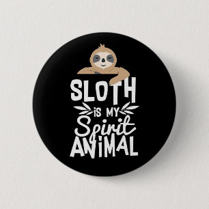 Sloth is mijn Spirituele diertje Ronde Button 5,7 Cm