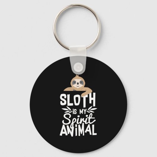 Sloth is m'n dunne diertje grappige Sleutelhanger (Voorkant)