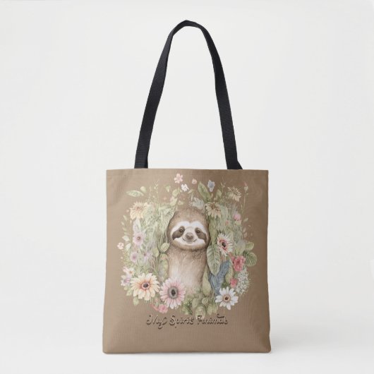 Sloth is My Spirit Animal Tote Bag (Voorkant)