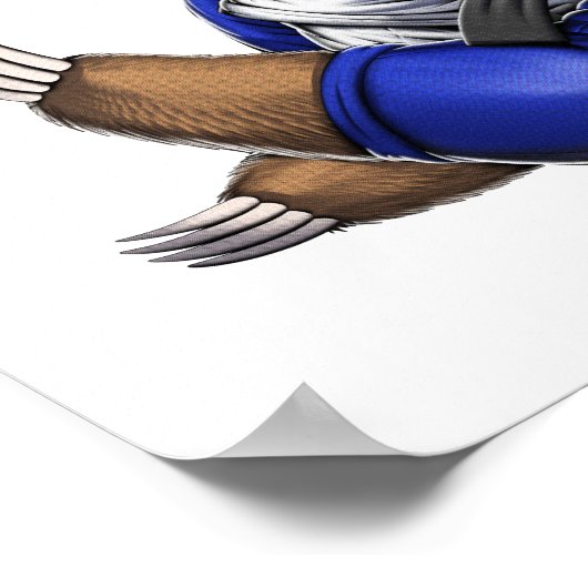 Sloth Jiu-Jitsu Wrestlers Poster (Hoek)