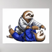 Sloth Jiu-Jitsu Wrestlers Poster (Voorkant)