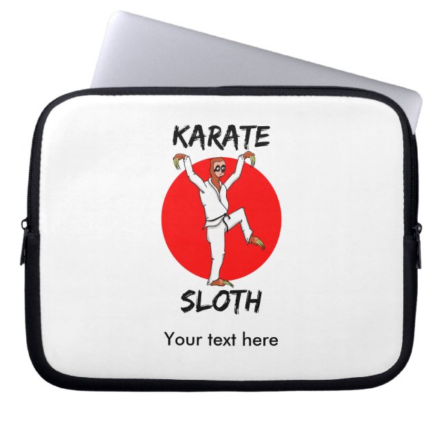 Sloth Karate Laptop Sleeve (Voorkant)