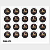 Sloth Kayak Team Paddling Funny Sloths Ronde Sticker (Vel)