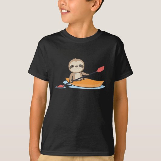 Sloth Kayak Team Paddling Funny Sloths T-shirt (Voorkant)