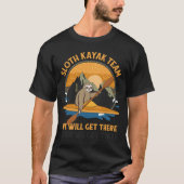 Sloth Kayaking retro retro T-shirt (Voorkant)