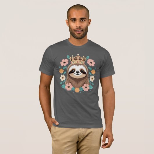 Sloth King T-shirt (Voorkant volledig)