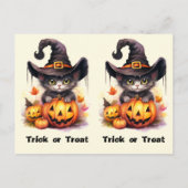 Sloth Kitty Cat School Party Halloween Kaart (Achterkant)