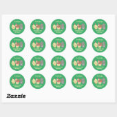 Sloth Koala Duck Party Dierenvechtpartij Ronde Sticker (Vel)