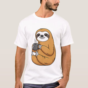 Sloth koffiemok Cute langzaam dier ochtend T-shirt