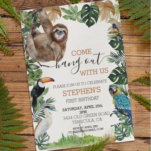 Sloth Kom mee met ons mee. Kaart