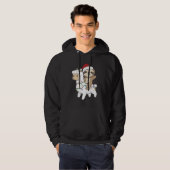 Sloth Lama Kerstsneeuwwinterdieren Hoodie (Voorkant volledig)