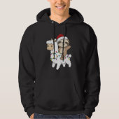 Sloth Lama Kerstsneeuwwinterdieren Hoodie (Voorkant)