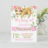 Sloth laten we de uitnodiging van het meisje uitde (Staand voorkant)