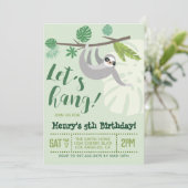 Sloth Laten we de verjaardag hangen Kaart (Staand voorkant)