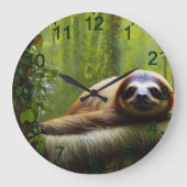 Sloth Lazy Aftermiddags, Wall Cloth Grote Klok (Voorkant)