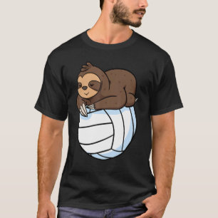 Sloth Lazy Animal Volleyball Sport Wilde Boom T-shirt