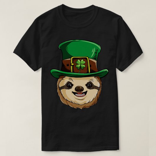 Sloth leprechaun sint - patricks dag voor Dierenvr T-shirt (Design voorkant)