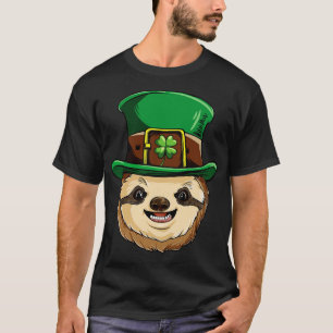 Sloth leprechaun sint - patricks dag voor Dierenvr T-shirt