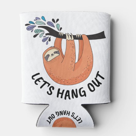 Sloth Let's gaan uit Blikjeskoeler (Achterkant)