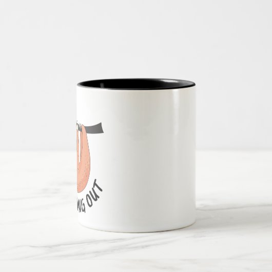 Sloth Let's gaan uit Tweekleurige Koffiemok (Center)