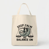 Sloth Libra Zodiac Grocery Tote Tote Bag (Voorkant)