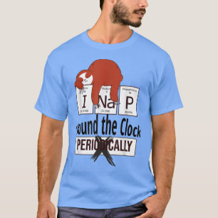 Sloth-liefhebbers Funny Nap Science Periodical Nov T-shirt