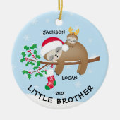 Sloth Little Brother kerstversiering Keramisch Ornament (Voorkant)
