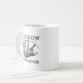 Sloth Live Slow Funny Mug Koffiemok (Voorkant links)