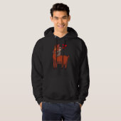 Sloth Llama Alpaca Riding Rider Love Valentijns D Hoodie (Voorkant volledig)